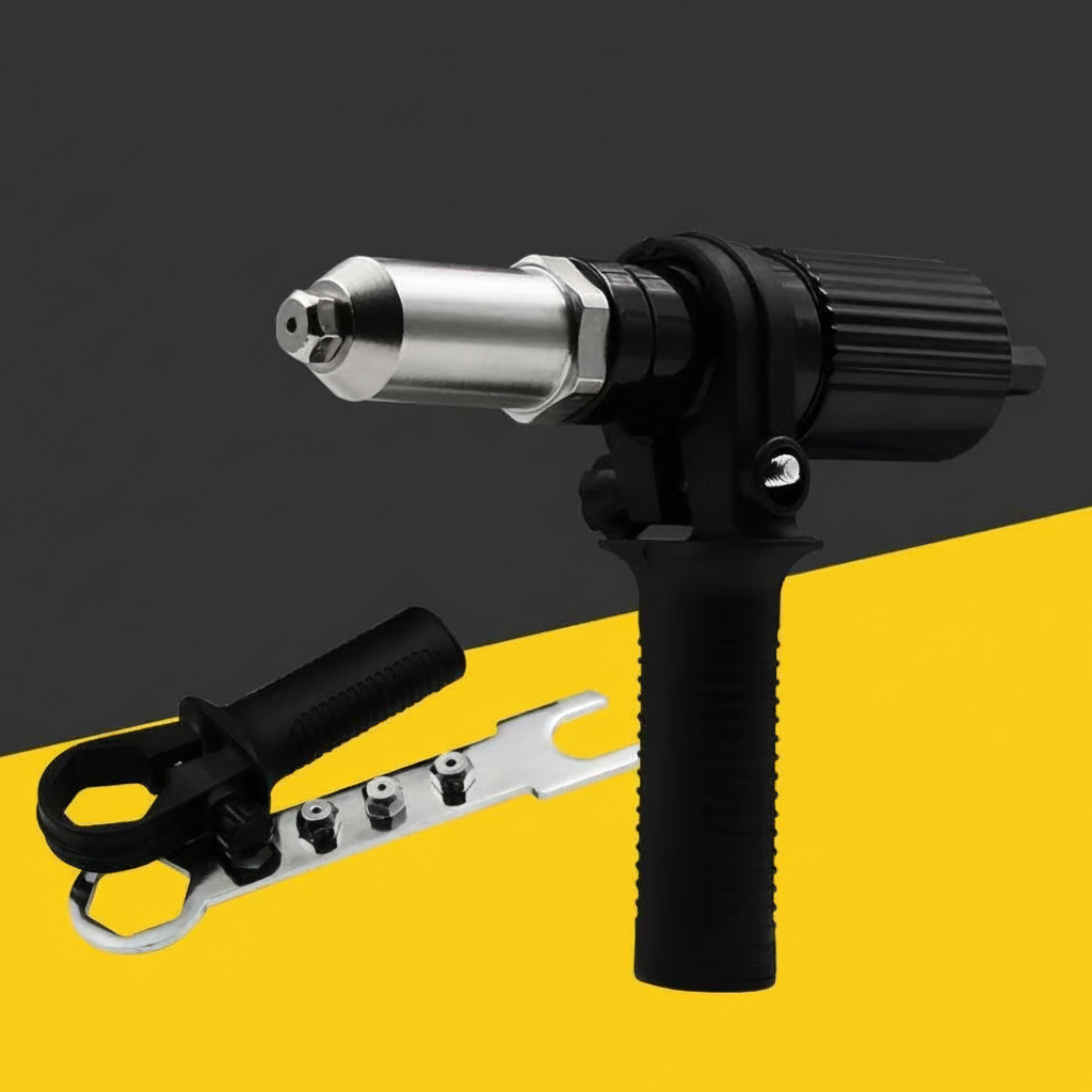 Multi-Use Riveting Tool Attachment for Electric Drills