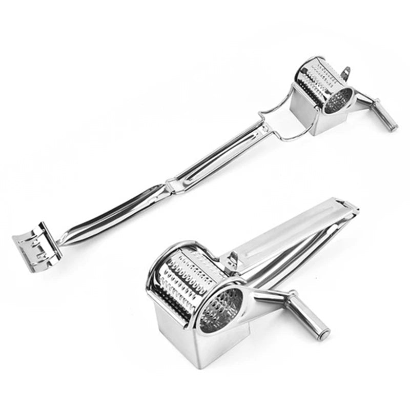 Versatile Manual Food Grater with Interchangeable Drums
