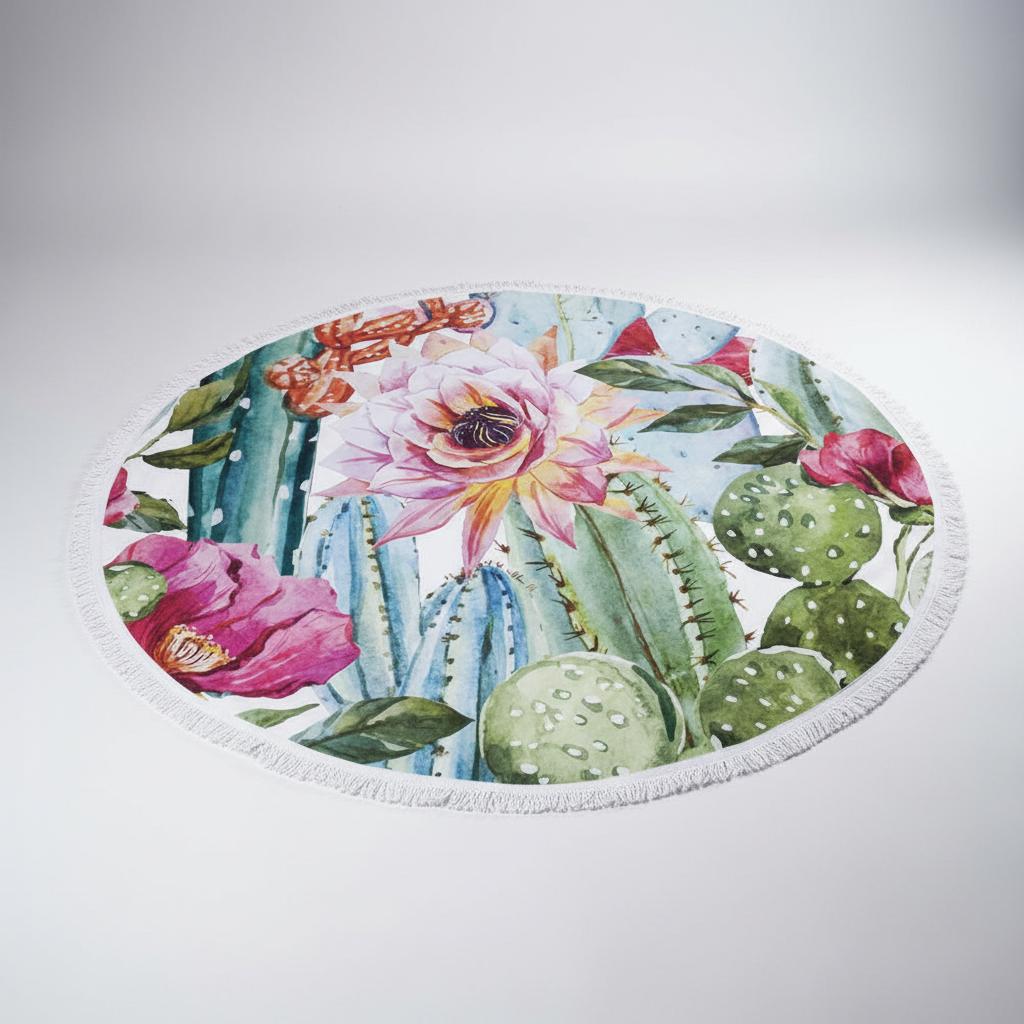 Sunny Round Beach Towel - Perfect for Summer Days