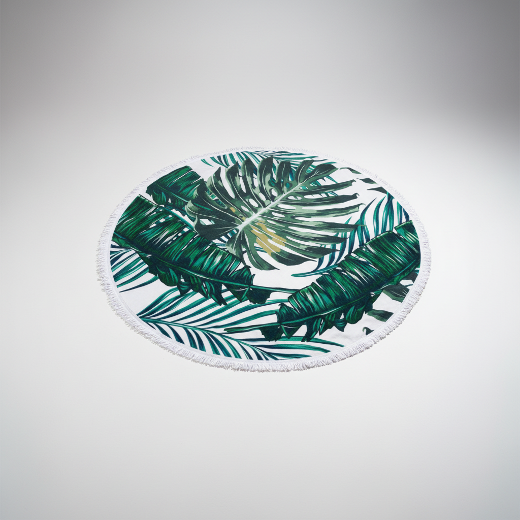Sunny Round Beach Towel - Perfect for Summer Days