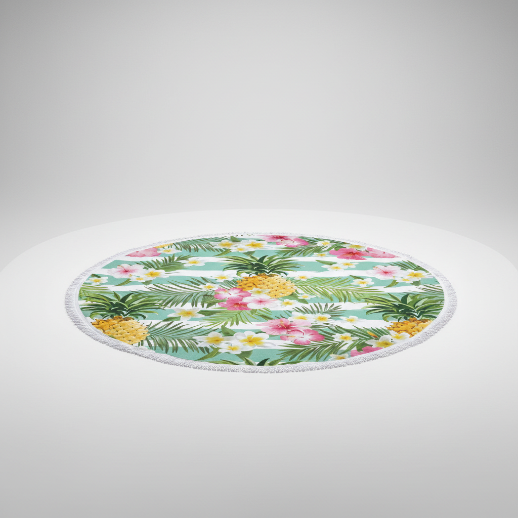 Sunny Round Beach Towel - Perfect for Summer Days