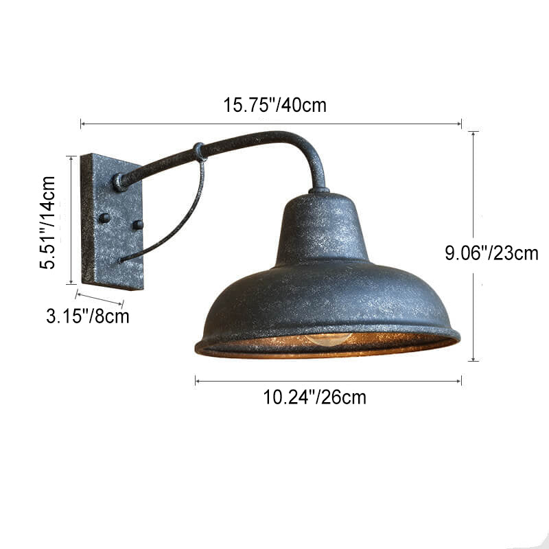 Vintage-Inspired Outdoor Wall Light with Sturdy Design