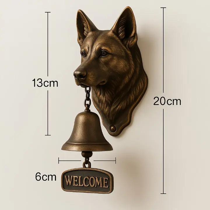 Charming Welcome Bell | Dog-Inspired Rustic Decor for Your Home