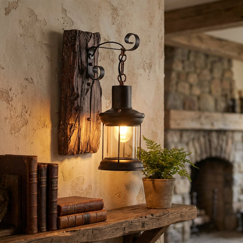 Ambient Light Fixture in Rustic Design