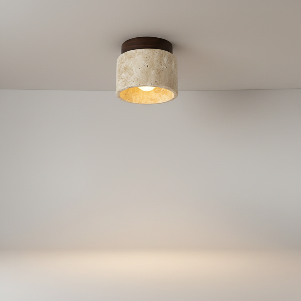 Contemporary Stone-Style Recessed Light Fixture