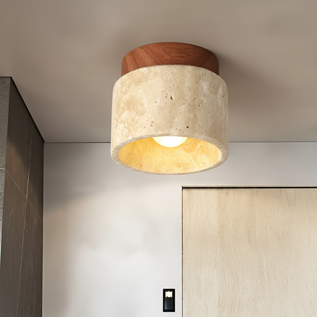 Contemporary Stone-Style Recessed Light Fixture