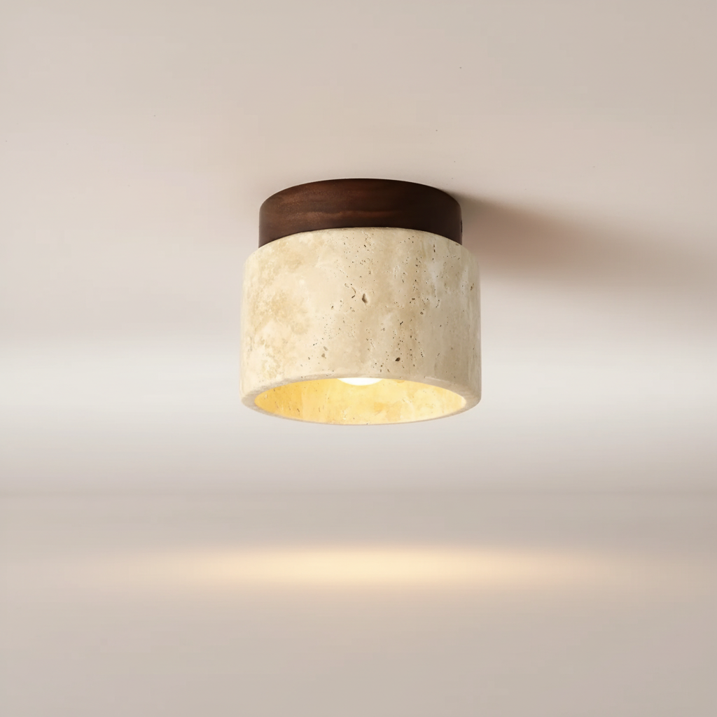 Contemporary Stone-Style Recessed Light Fixture