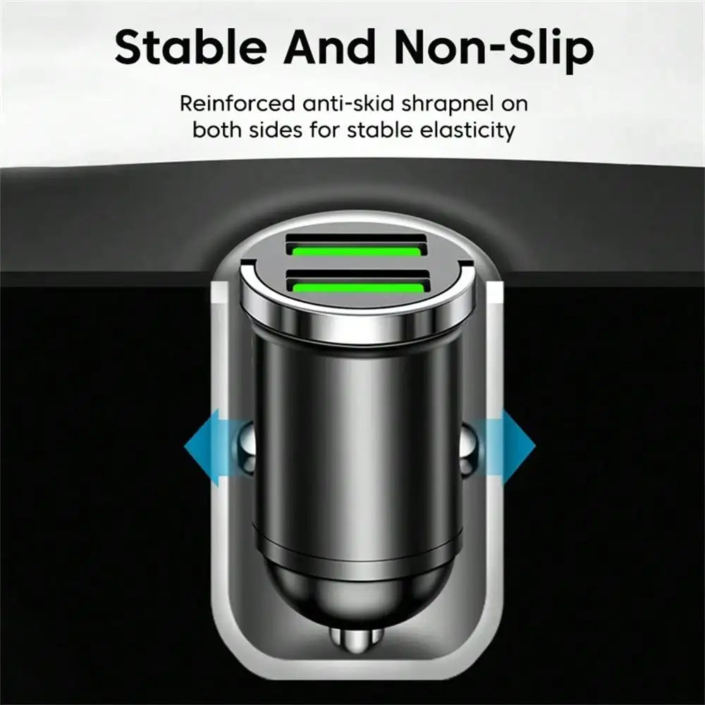 PowerDrive 200W Dual-USB Car Charger – Efficient On-the-Go Charging Adapter