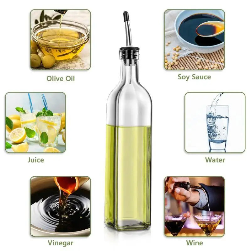 SmartPour 500ml Glass Oil Dispenser with Controlled Spout
