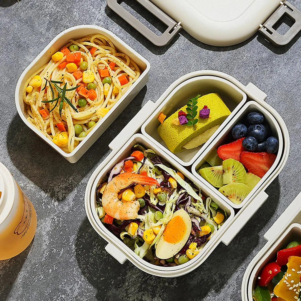 SmartLunch Organizer – 800ml, Three-Section Leak-Resistant Container