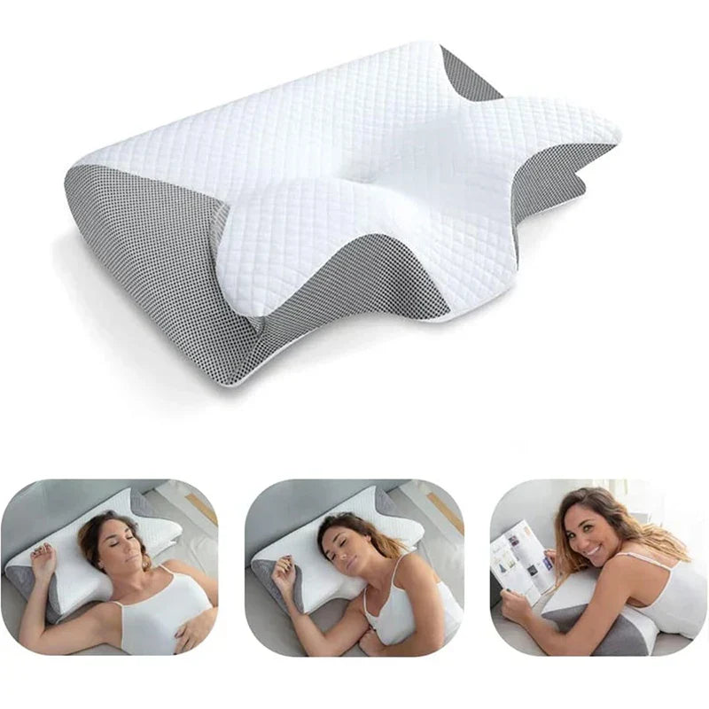 Ergonomic Contour Design Cervical Pillow – 2-in-1 Memory Foam