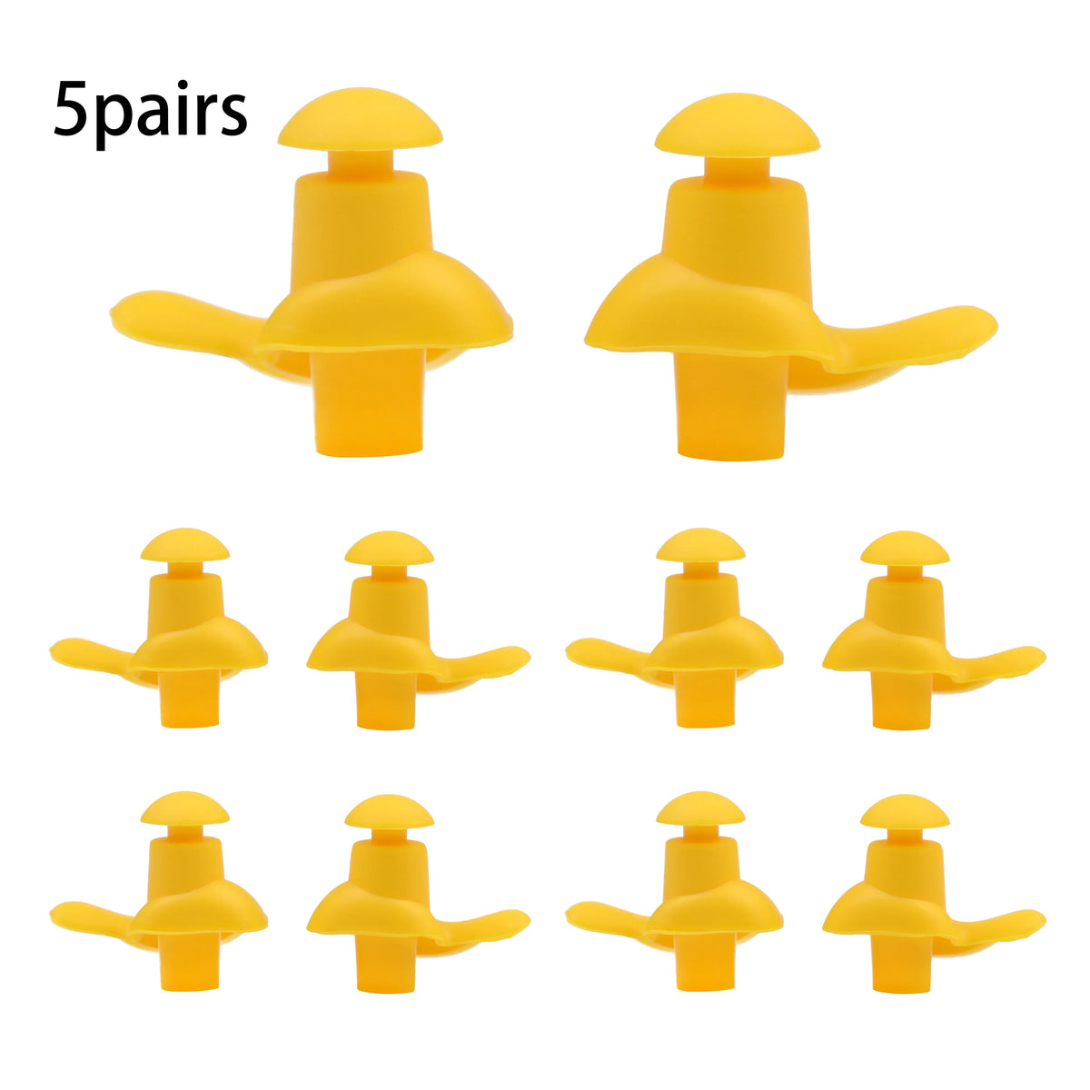 AquaGuard Silicone Earplugs – 5 Pairs for Ultimate Comfort