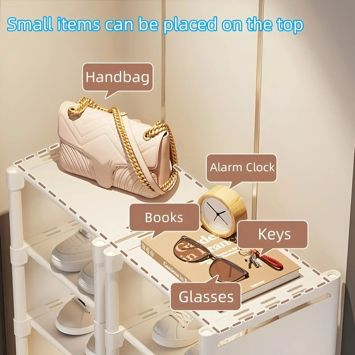 Metal Shoe Rack with 6/8 Tiers – Space-Saving Design