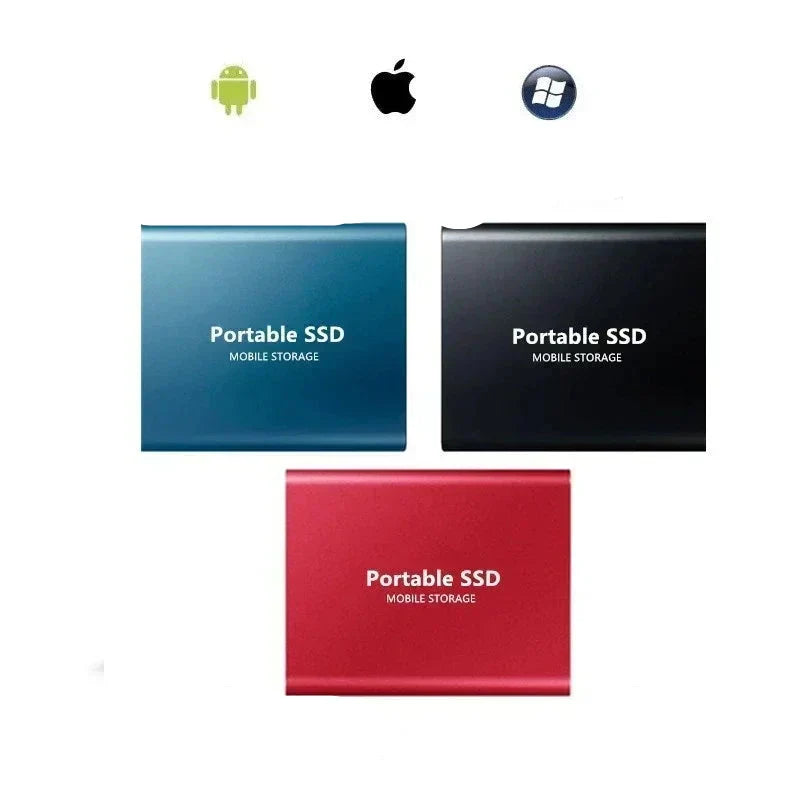 Compact High-Speed External Storage Drive with USB-C Connectivity