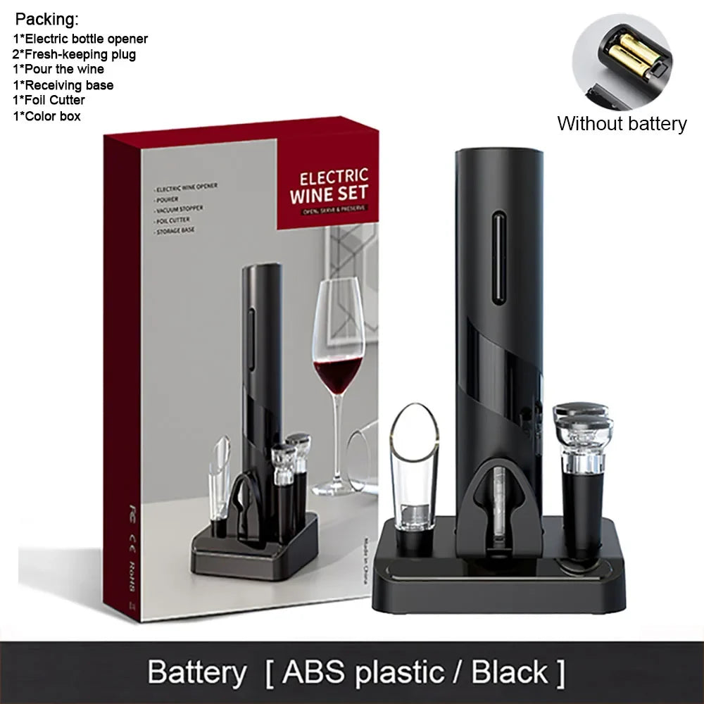 Effortless Electric Wine Opener with Foil Cutter – Cordless Convenience