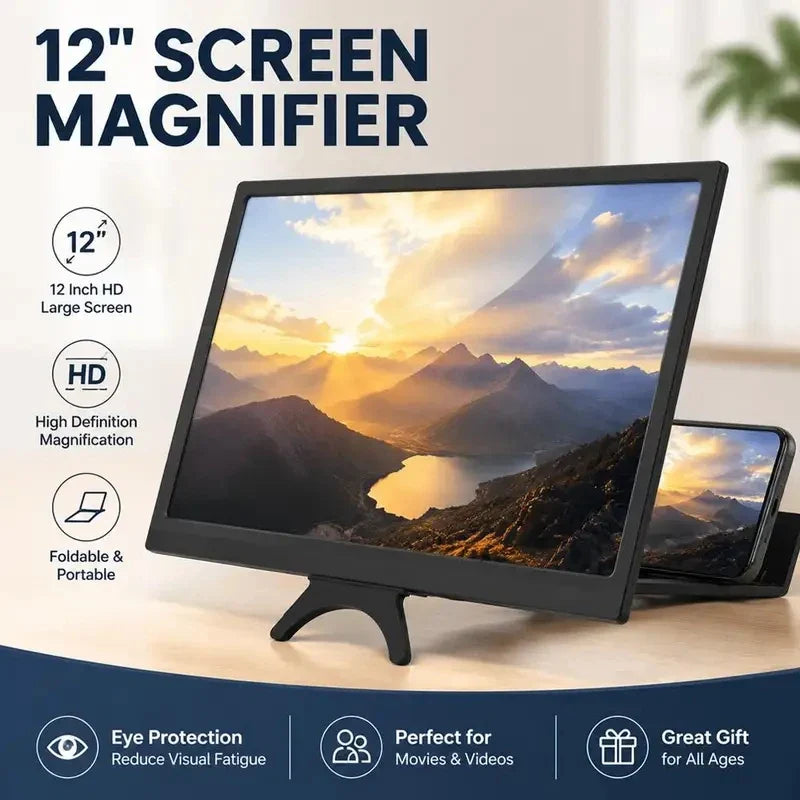 Spectra 12-Inch Curved Smartphone Screen Enhancer – Foldable Viewing Solution for Movies and Videos