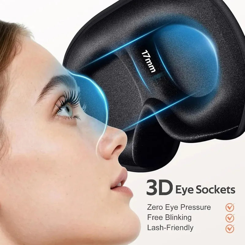 LunaShade Ergonomic 3D Sleep Mask – Ultimate Light Blocking Comfort