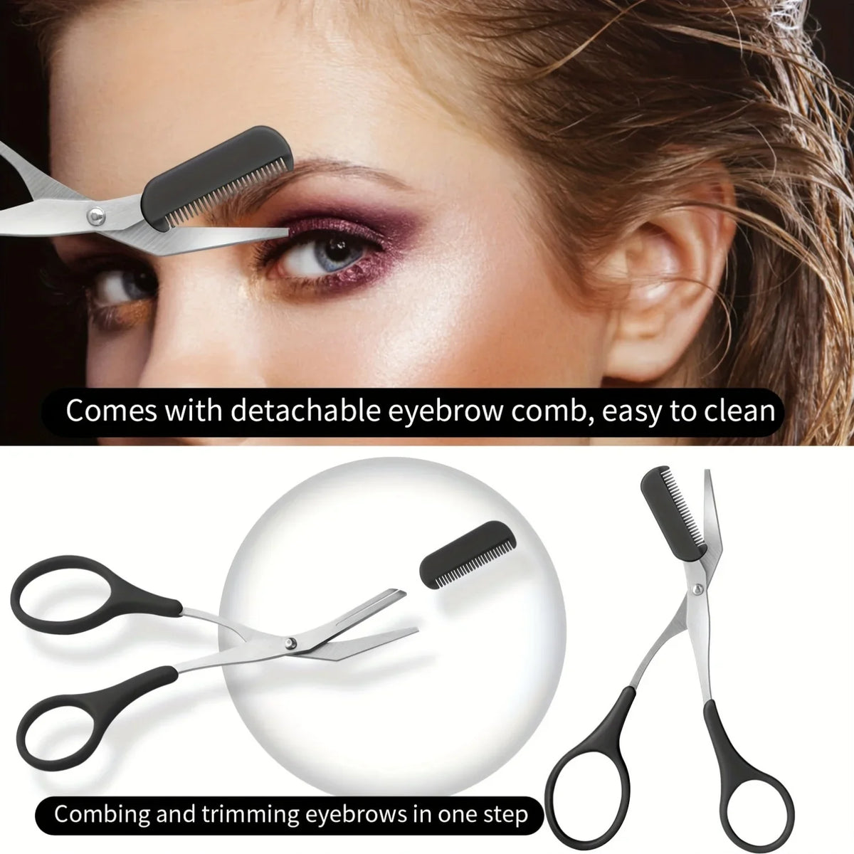 Trio of Precision Brow Tools – Stainless Steel Grooming Essentials