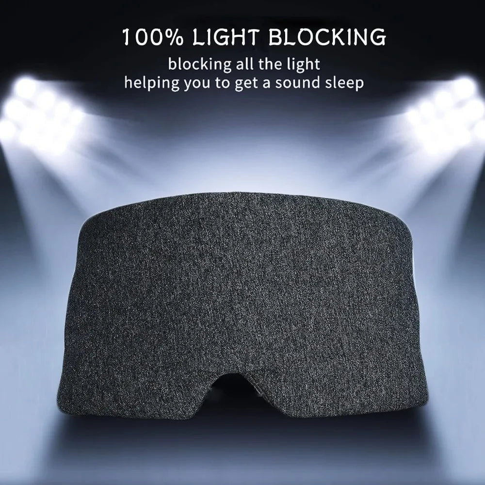 DreamEase Cotton Sleep Mask – Adjustable Light Blocking Eye Cover for Travel and Relaxation