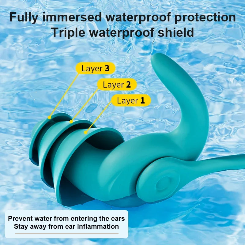 AquaGuard Swim Earplugs – Comfortable Waterproof Silicone Ear Protection for Water Activities