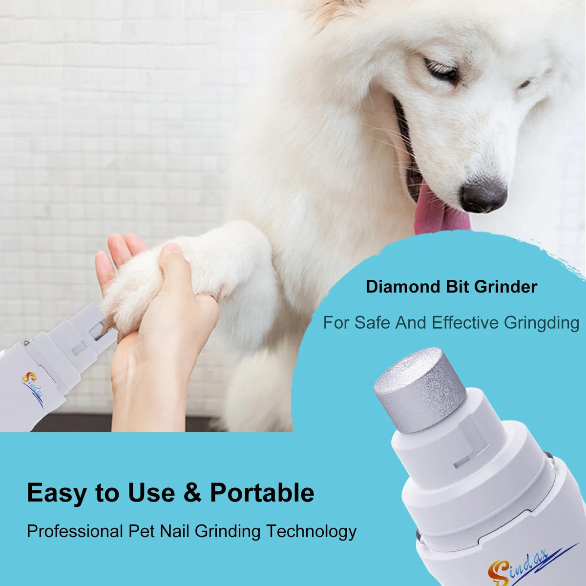PawPerfect Nail Care Grinder – Rechargeable 2-Speed Pet Nail Trimmer