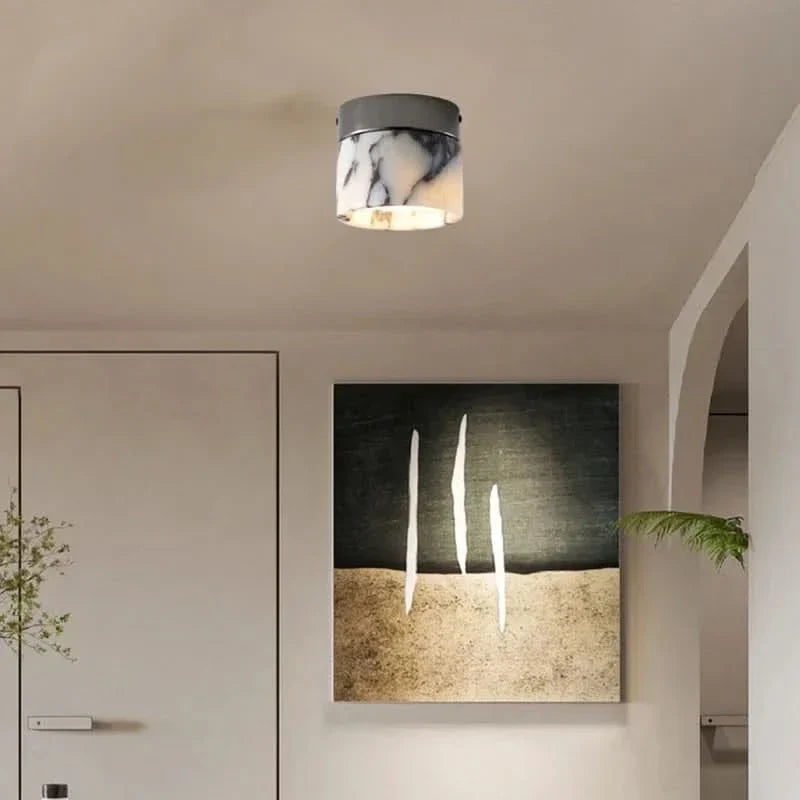 Elegance in Illumination - Marble-Style LED Ceiling Fixture