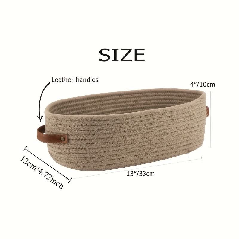 Chic Oval Woven Basket for Effortless Bathroom Storage