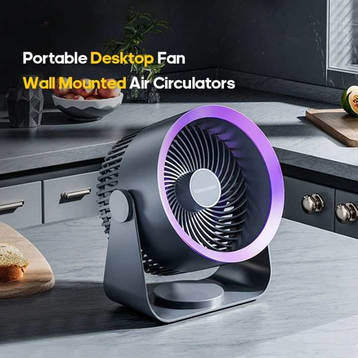 4000mAh Battery-Powered Electric Fan Circulator – Versatile Design