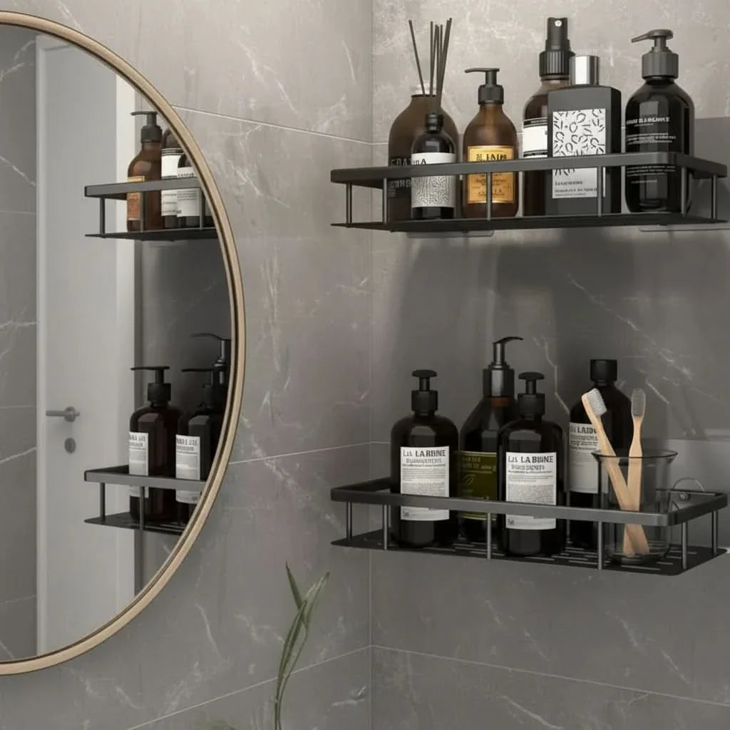 SleekWall – No-Drill Bathroom Shelf for Stylish Spaces