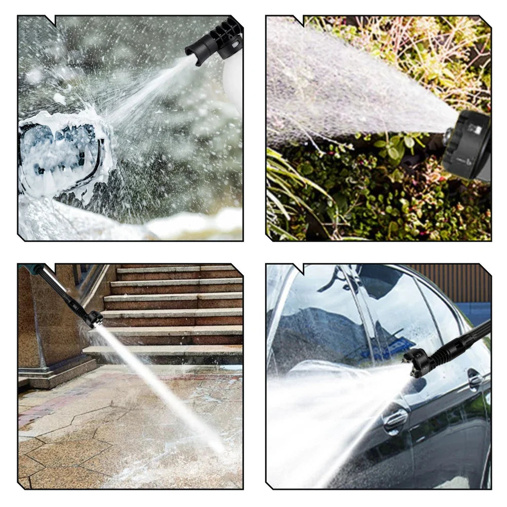 PowerJet 200Bar Multi-Function Car Wash Gun – 6 Spray Options & 5M Hose
