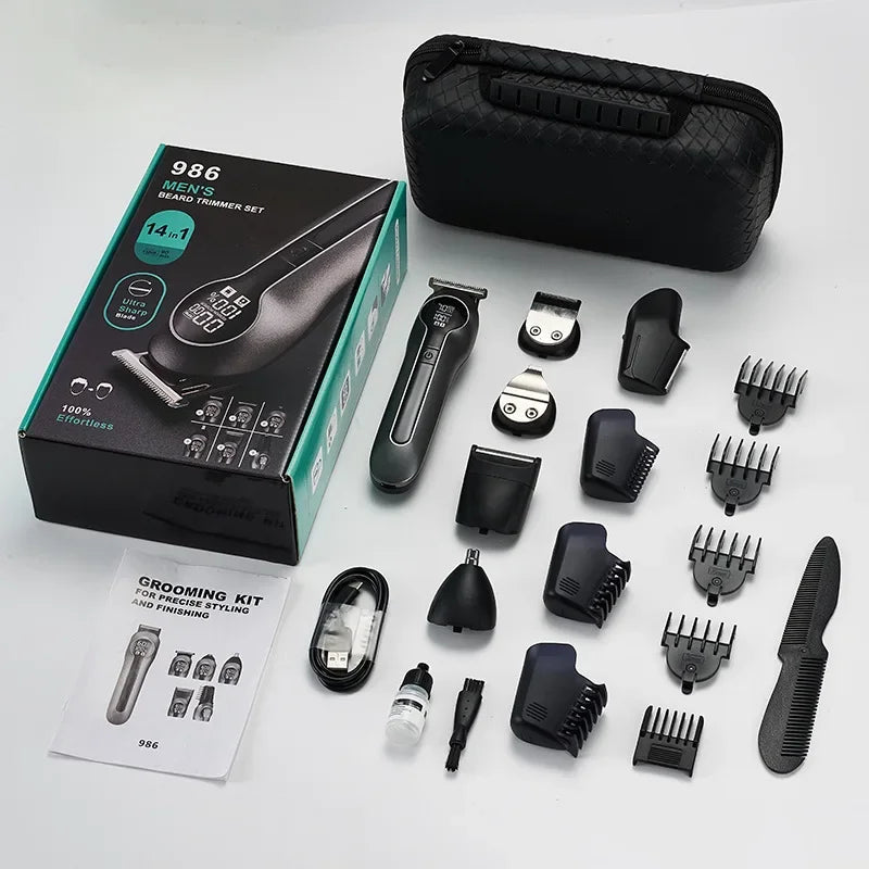 Ultimate Grooming Toolkit: 14-in-1 Cordless Trimmer Set