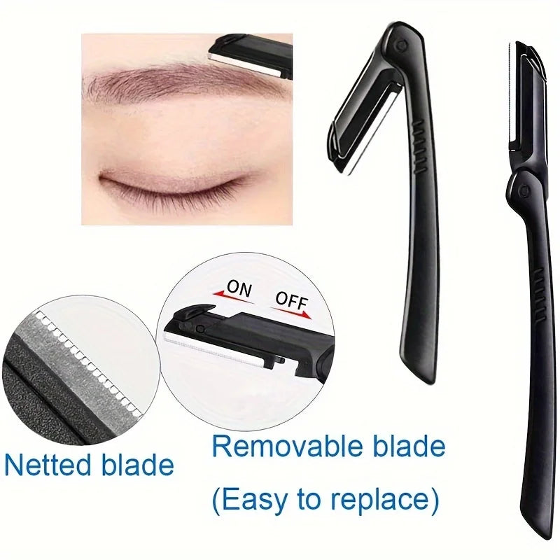 Trio of Precision Brow Tools – Stainless Steel Grooming Essentials