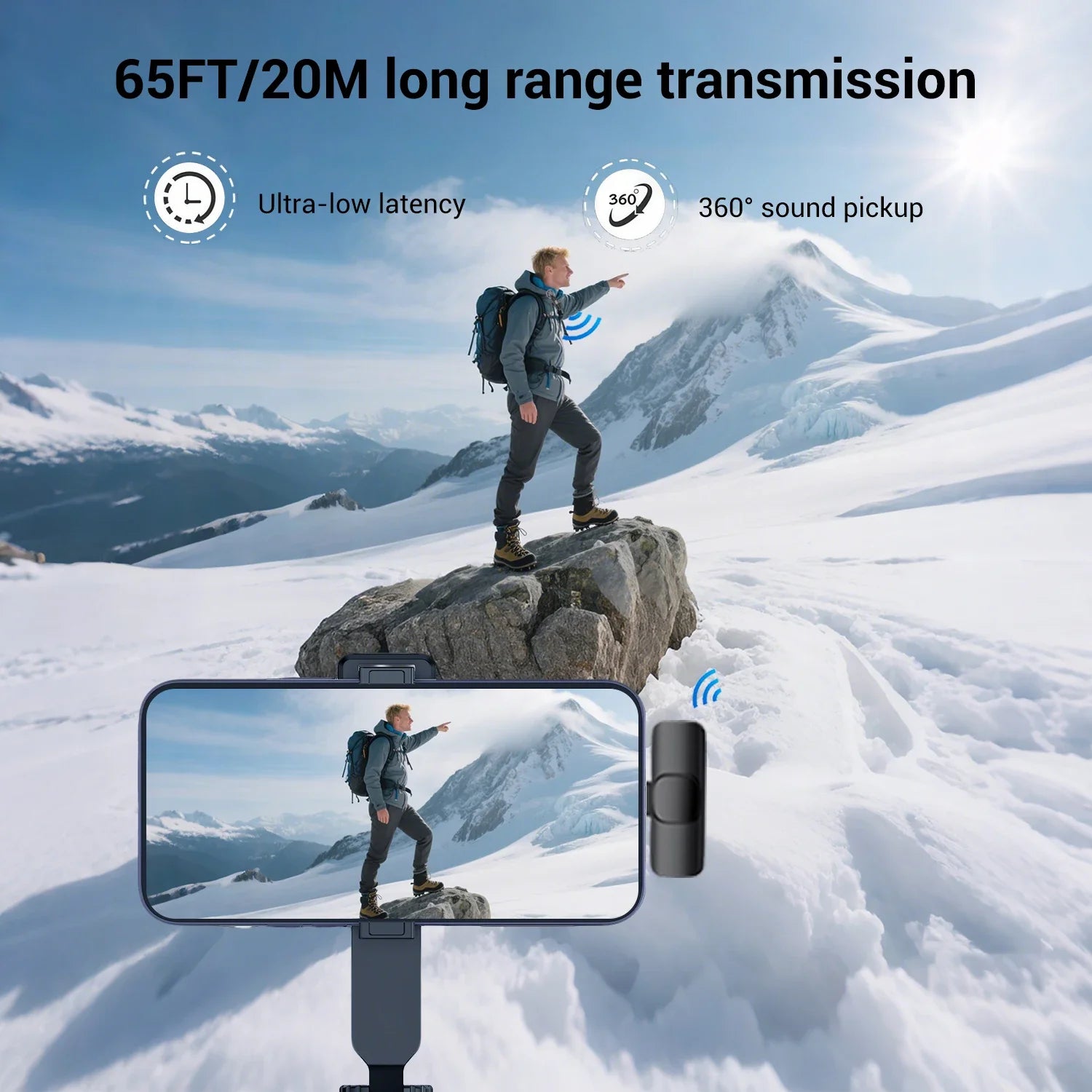 Clip-On Wireless Microphone – USB-C Lavalier Mic for Seamless Audio