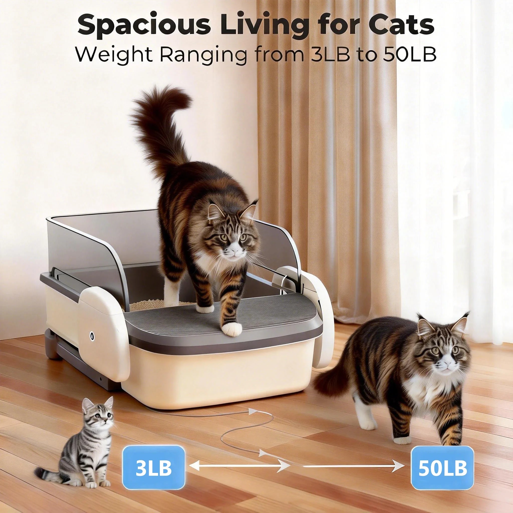 SmartClean Automated Cat Litter Box – Large Capacity & Odor Control