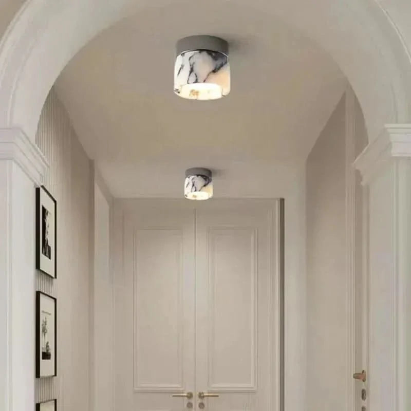 Elegance in Illumination - Marble-Style LED Ceiling Fixture