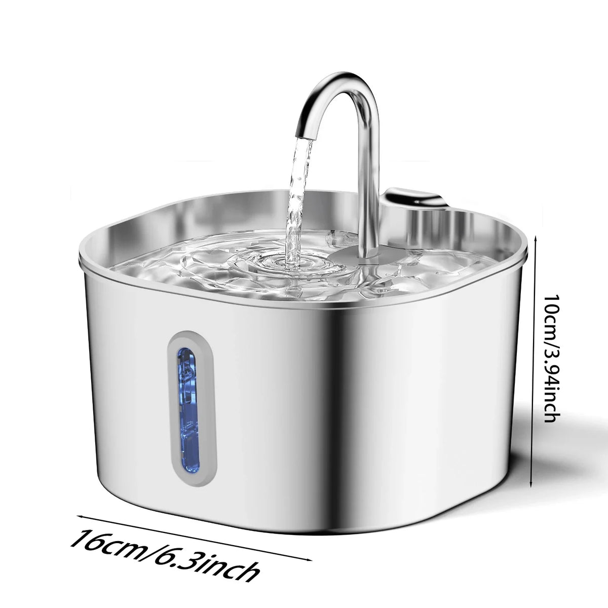 HydraFlow 2.2L Stainless Steel Cat Water Fountain | Automatic Hydration Solution