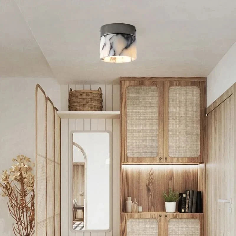 Elegance in Illumination - Marble-Style LED Ceiling Fixture
