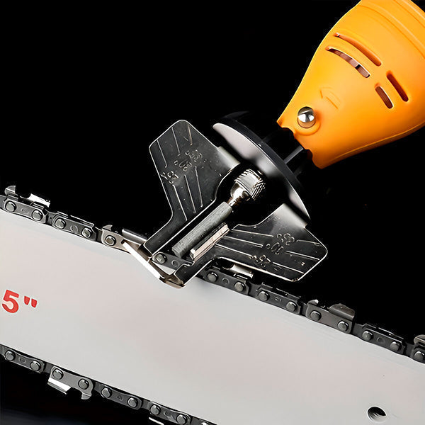 Precision Chainsaw Sharpener with Built-In Guide