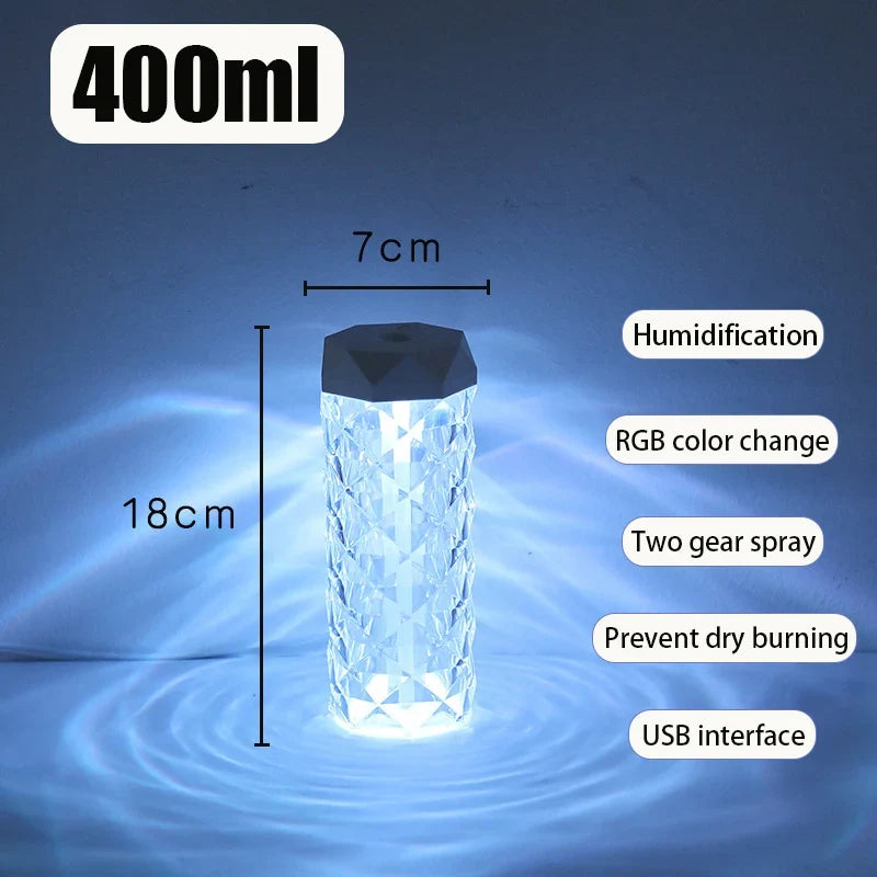 AromaGlow 400ML USB Essential Oil Diffuser with Colorful Light