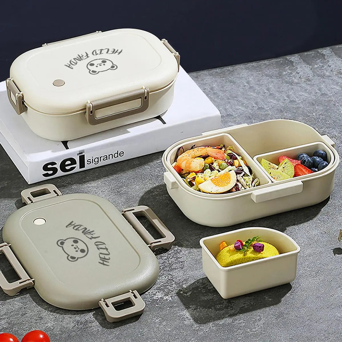 SmartLunch Organizer – 800ml, Three-Section Leak-Resistant Container