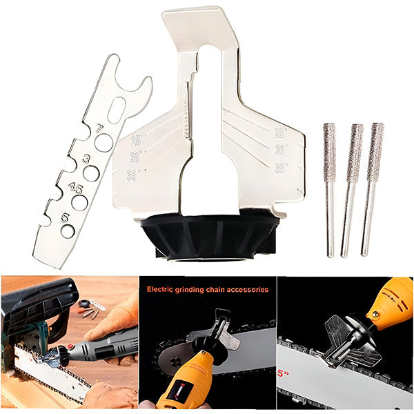 Precision Chainsaw Sharpener with Built-In Guide