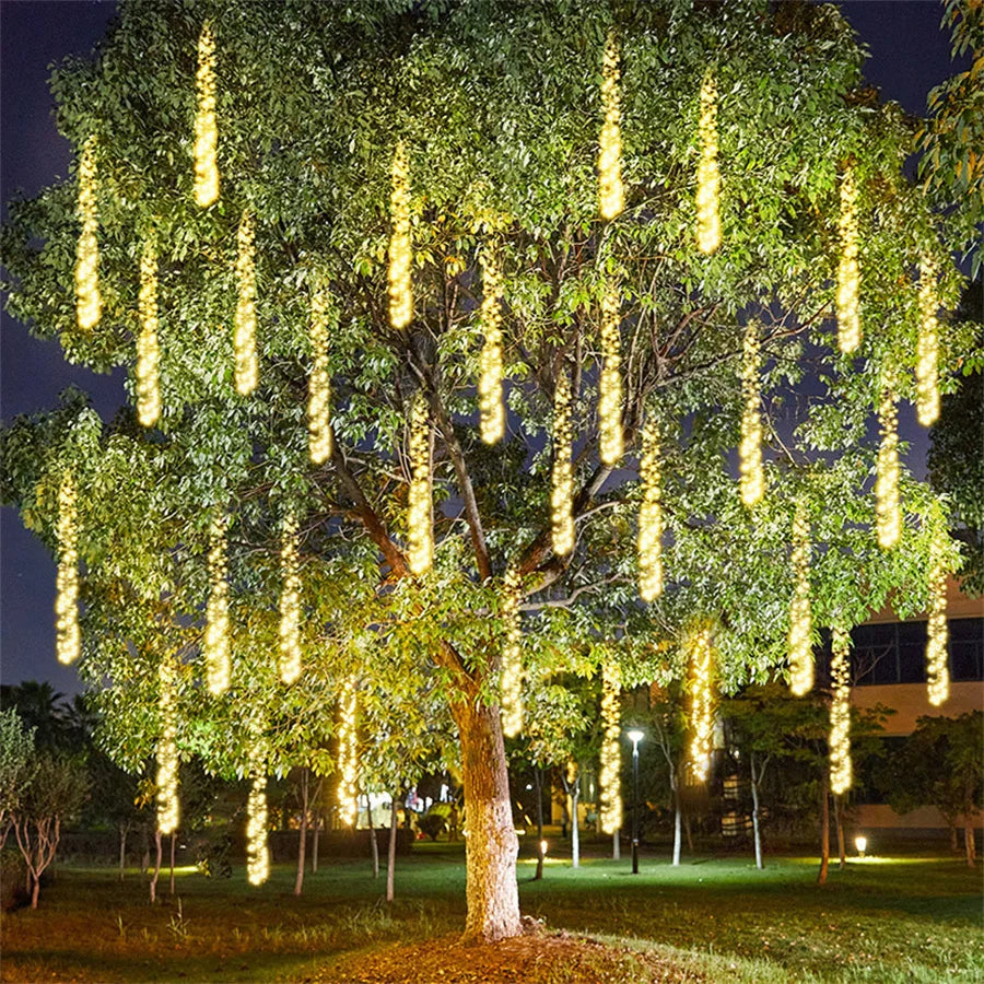Outdoor LED Meteor Shower Light Display
