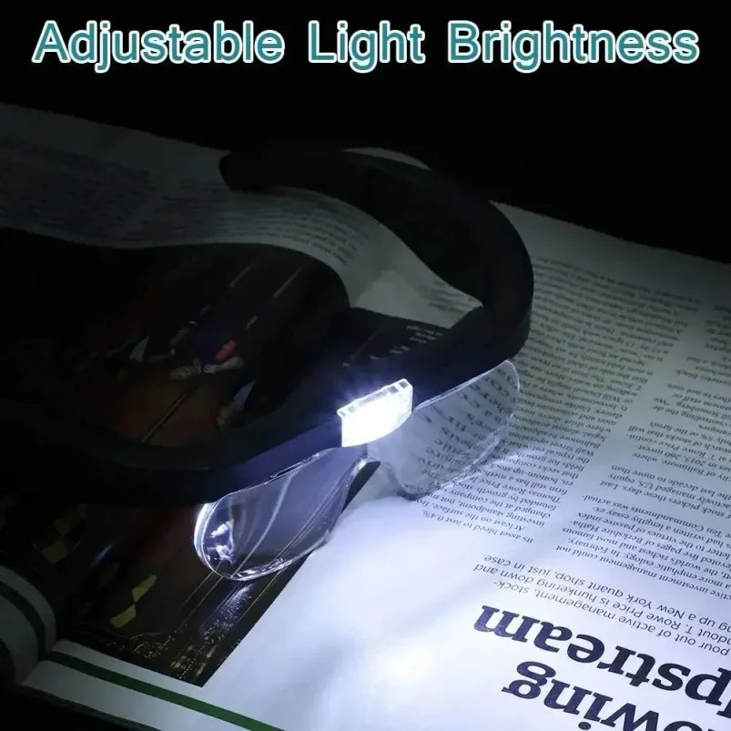 VisionMate Rechargeable LED Magnifying Glasses – Hands-Free Precision Tool