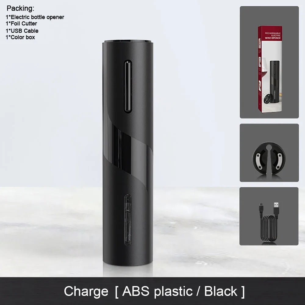 Effortless Electric Wine Opener with Foil Cutter – Cordless Convenience