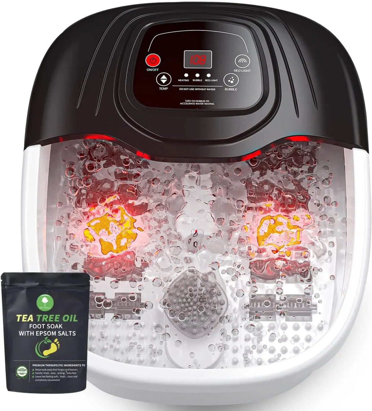 RelaxMax Heated Foot Soaking Spa with Bubbles & Vibration
