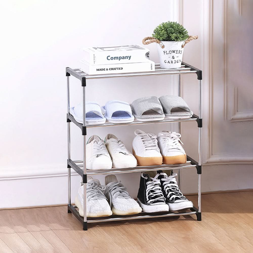 Versatile Vertical Shoe Organizer with Tiered Storage