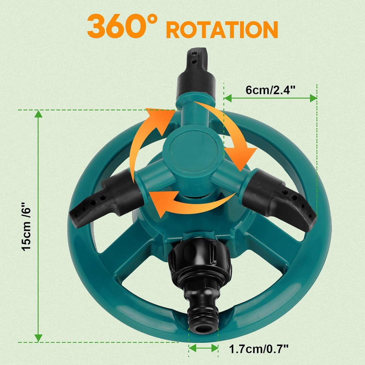AquaSpritz – Precision Rotating Sprinkler for Ultimate Lawn Care