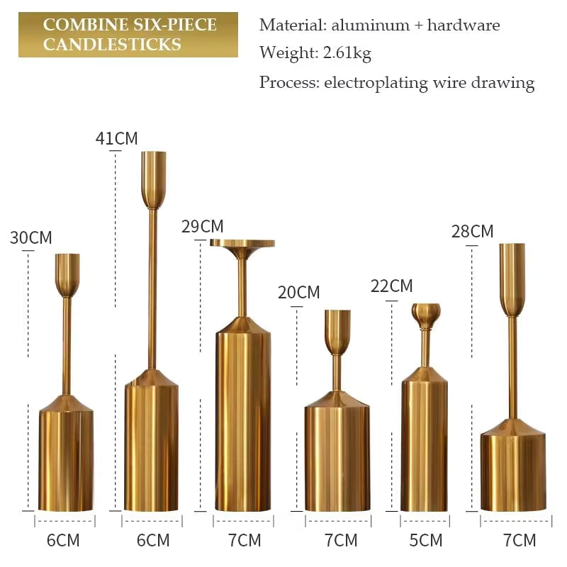 LuxeLight – Elegant Gold Candlestick Collection for Any Space