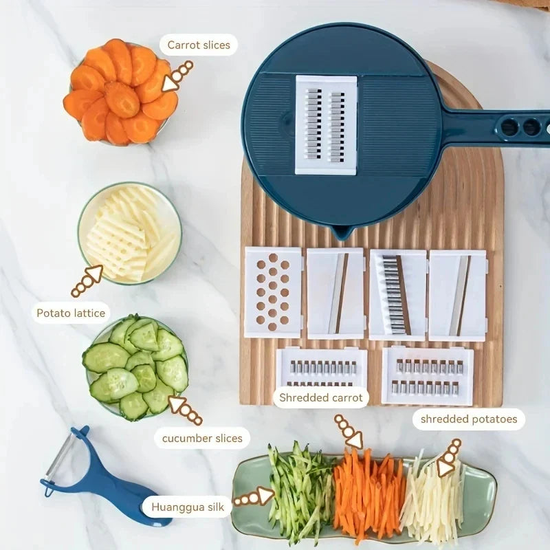 Versatile 9-in-1 Kitchen Food Processor for Effortless Prep