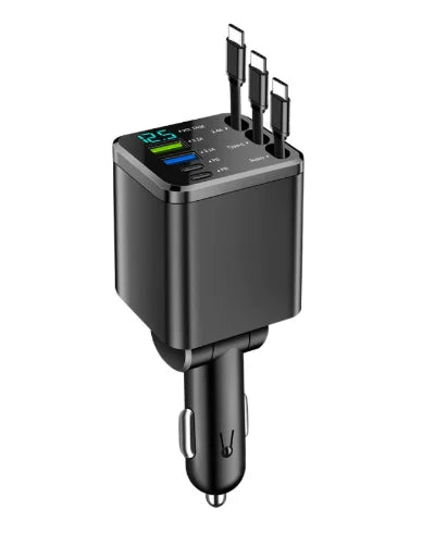 Versatile 5-in-1 Vehicle Charger with USB-C Fast Charge
